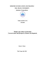 tilapia cage culture in rwanda current status and prospects of future development