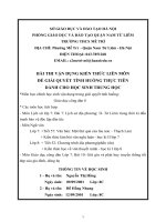 vận dụng kiến thức liên môn giới thiệu đặc sản quê hương