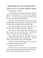 CHUYÊN ĐỀ ÔN TẬP CÁC HÌNH THỨC KẾT CẤU CỦA VĂN BẢN THUYẾT MINH