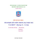 hồ sơ dạy học tích hợp liên môn bài cácbon hóa học 11 cơ bản