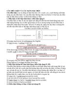 CÂU ĐIỀU KIỆN VÀ CÁC DẠNG ĐẶC BIỆT