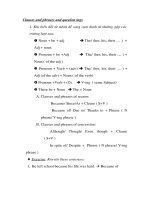 Clauses and phrases and question tags