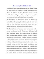 LUẬN MẪU LỚP 12 The country I would like to visit