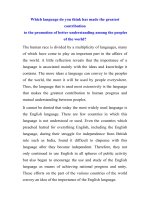 LUẬN MẪU LỚP 12 Which language do you think has made the greatest contribution