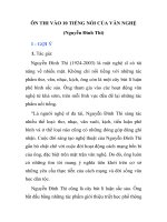 ÔN THI VÀO 10 TIẾNG NÓI CỦA VĂN NGHỆ