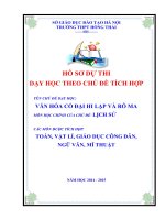 hồ sơ dạy học theo chủ đề tích hợp liên môn lịch sử lớp 10   tiết 6  bài 4 các quốc gia cổ đại phương tây – hi lạp và rôma (tiếp theo)