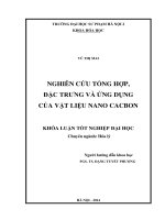 Nghiên cứu tổng hợp đặc trưng và ứng dụng của vật liệu nano cacbon