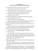 Gợi ý trả lời cuộc thi 70 năm ngoại giao việt nam