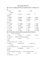 ENGLISH 6 TEST 20