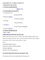 DANH ĐỘNG TỪ VÀ HIỆN TẠI PHÂN TỪ