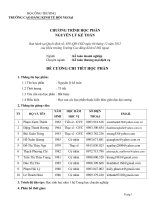 Đề cương chi tiết học phần Nguyên lý kế toán (bậc trung cấp)