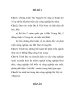 ĐỀ ÔN THI MÔN ĐỊA LÝ  SỐ 1