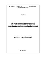 giải pháp phát triển dịch vụ bán lẻ tại NHTMCP QUân Đội