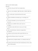 VIẾT LẠI CÂU VỚI IF CLAUSE