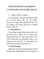 CHUYÊN ĐỀ ÔN TẬP PHONG CÁCH NGÔN NGỮ NGHỆ THUẬT