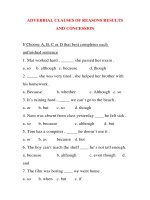 ADVERBIAL CLAUSES OF REASONS RESULTS AND CONCESSION