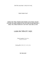 Đánh giá tình trạng sẹo bọng của phẫu thuật cắt bè có ghép màng ối và cắt bè áp Mitomycin C điều trị tăng nhãn áp tái phát sau mổ lỗ rò