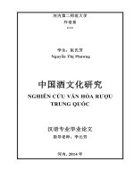 Nghiên cứu văn hóa rượu trung quốc