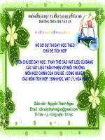 Hồ sơ dạy học theo chủ đề tích hợp môn công nghệ 8   GV nguyễn thanh ngọc THCS chu văn an