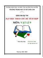 giáo án dự thi dạy học chủ đề tích hợp bài máy biến áp