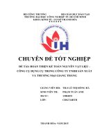 CHUYÊN ĐỀ TỐT NGHIỆP HOÀN THIỆN KẾ TOÁN NGUYÊN VẬT LIỆU - CÔNG CỤ DỤNG CỤ TRONG CÔNG TY TNHH SẢN XUẤT VÀ THƯƠNG MẠI GIANG THẮNG tải hộ 09849885060