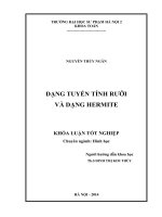 Dạng tuyến tính rưỡi và dạng hermite