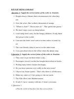 BÀI TẬP TIẾNG ANH HAY