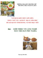 vận dụng kiến thức liên môn giới thiệu về làng nghề mây tre đan phú nghĩa