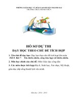 hồ sơ dạy học tích hợp tiết 8 bài 7 yêu thiên  nhiên sống hòa hợp với thiên nhiên