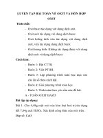 LUYỆN TẬP BÀI TOÁN VỀ OXIT VÀ HỖN HỢP OXIT
