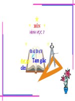 Bài giảng tam giác cân