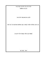 Xét xử án hành chính qua thực tiễn tỉnh Lào Cai  Luận văn ThS. Luật