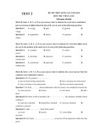 đề thi thử môn anh thpt quốc gia TEST 2