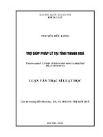 Trợ giúp pháp lý tại tỉnh Thanh Hóa  Luận văn ThS. Luật