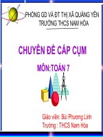 Bài giảng đại lượng tỉ lệ nghịch