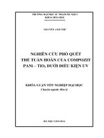 Nghiên cứu phổ quét thế tuần hoàn của compozit pani   ti02 dưới điều kiện UV