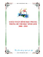 14 bài hình học phẳng thi học sinh giỏi toán THCS