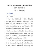 ÔN TẬP ĐẤU TRANH CHO MỘT THẾ GIỚI HOÀ BÌNH ,