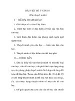 BÀI VIẾT SỐ 5 VĂN 10