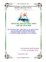 Hồ sơ dạy học theo chủ đề tích hợp môn công nghệ 8   thay thế các vật liệu cũ bằng vật liệu mới thân thiện với môi trường