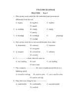 ENGLISH GRAMMAR PRACTISE      Test 5