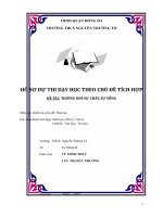 hồ sơ dự thi dạy học theo chủ đề tích hợp liên môn đề tài khong khí sự cháy sự sống