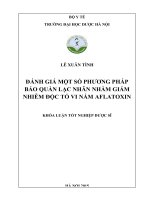 Đánh giá một số phương pháp bảo quản lạc nhân nhằm giảm nhiễm độc tố vi nấm aflatoxin