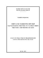 Chiến lược Marketing hỗn hợp tại Ngân hàng TMCP Đầu tư và Phát triển Việt Nam  Chi nhánh Cầu Giấy