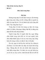 Một số bài văn hay lớp 10