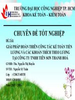 GIẢI PHÁP HOÀN THIÊN CÔNG TÁC KẾ TOÁN TIỀN LƯƠNG VÀ CÁC KHOẢN TRÍCH THEO LƯƠNG TẠI CÔNG TY TNHH TIÊN SƠN THANH HOÁ