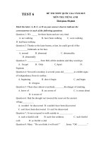 đề thi thử môn anh thpt quốc gia TEST 6