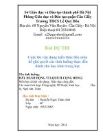 bài dự thi vận dụng kiến thức liên môn giải quyết tình huống hãy hành động vì lợi ích cộng đồng