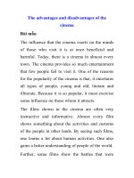 LUẬN MẪU LỚP 12 The advantages and disadvantages of the cinema
