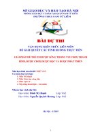 bài dự thi vận dụng kiến thức liên môn giải quyết các tình huống thực tiễn -Giải pháp để trẻ em được sống trong vui tươi, thanh bình, được chơi,   được học và được phát triển